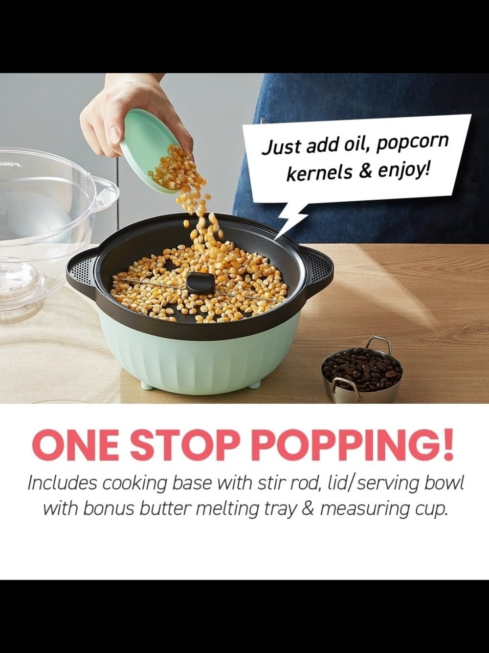 Elite Gourmet 4.5QT. Automatic Stirring Popcorn Maker - Picture 4 of 9